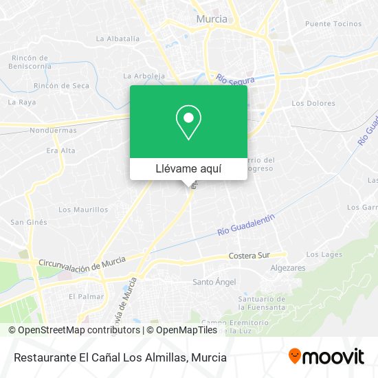 Mapa Restaurante El Cañal Los Almillas