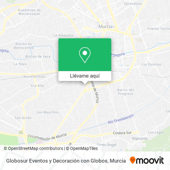Mapa Globosur Eventos y Decoración con Globos