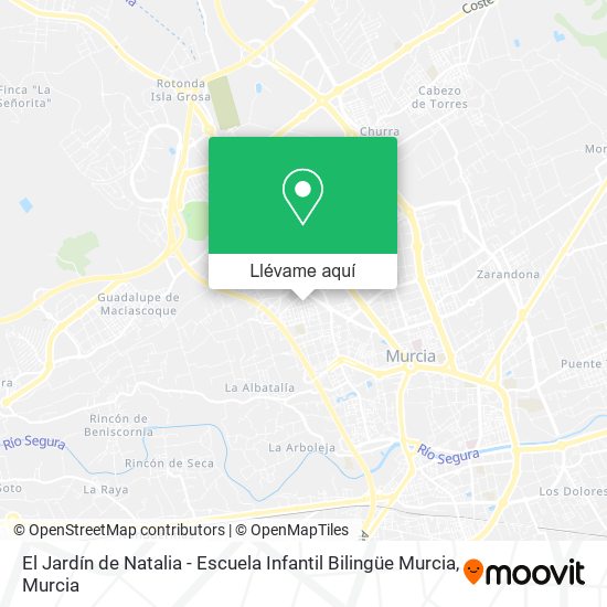 Mapa El Jardín de Natalia - Escuela Infantil Bilingüe Murcia
