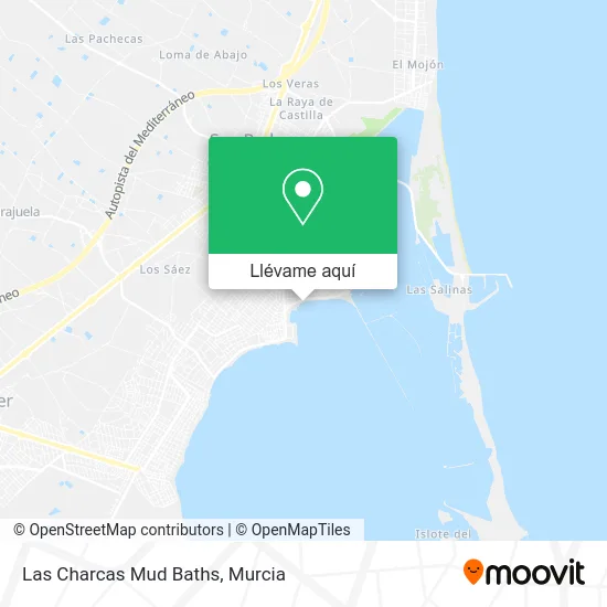 Mapa Las Charcas Mud Baths