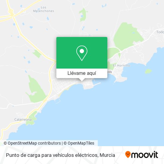 Mapa Punto de carga para vehículos eléctricos