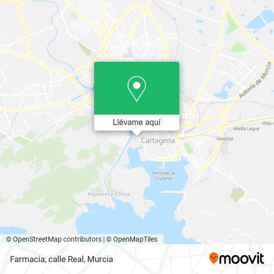Mapa Farmacia, calle Real