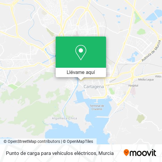 Mapa Punto de carga para vehículos eléctricos