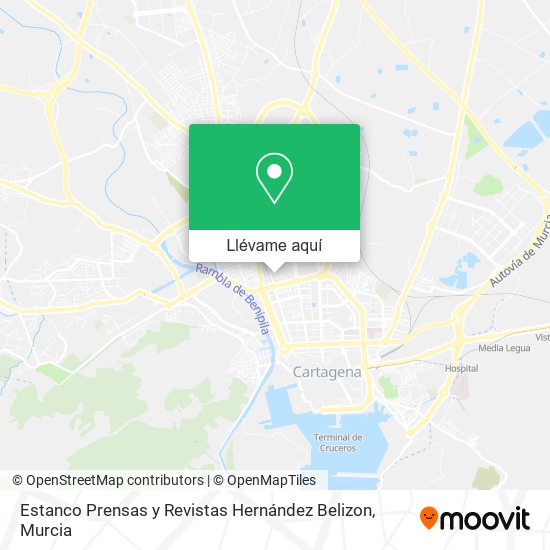 Mapa Estanco Prensas y Revistas Hernández Belizon