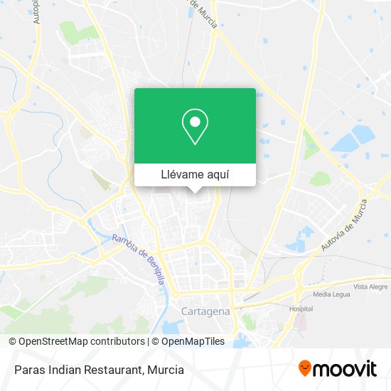 Mapa Paras Indian Restaurant