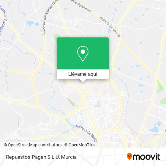 Mapa Repuestos Pagan S.L.U