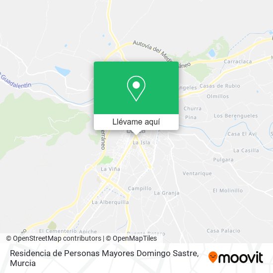 Mapa Residencia de Personas Mayores Domingo Sastre
