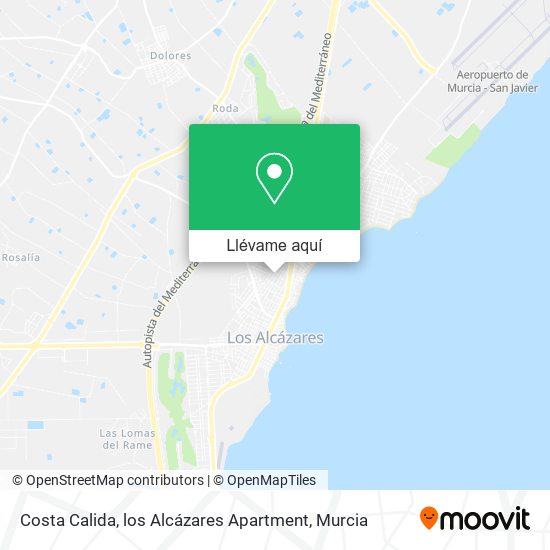 Mapa Costa Calida, los Alcázares Apartment