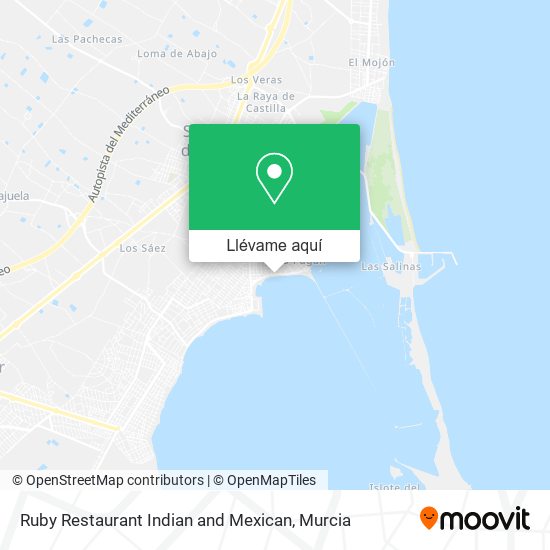 Mapa Ruby Restaurant Indian and Mexican