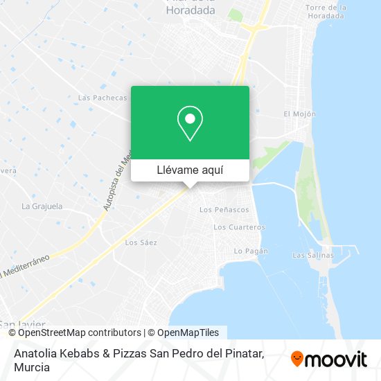 Mapa Anatolia Kebabs & Pizzas San Pedro del Pinatar