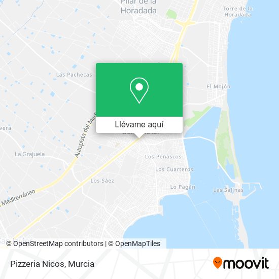 Mapa Pizzeria Nicos