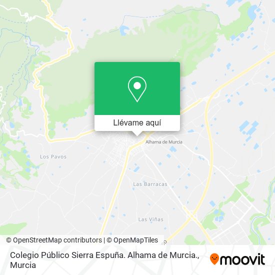 Mapa Colegio Público Sierra Espuña. Alhama de Murcia.