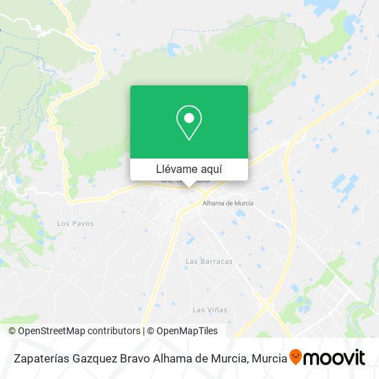 Mapa Zapaterías Gazquez Bravo Alhama de Murcia