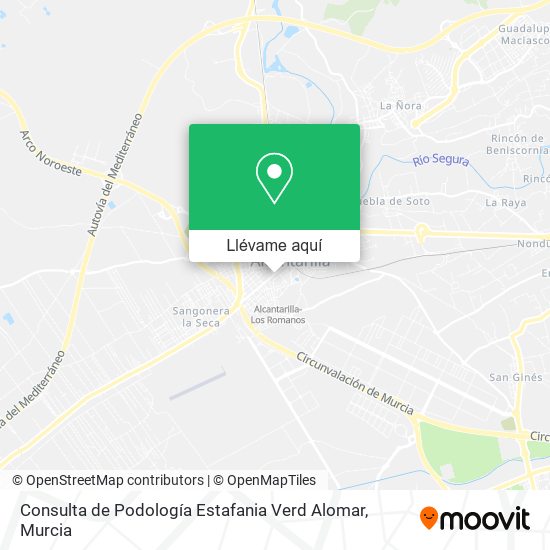 Mapa Consulta de Podología Estafania Verd Alomar