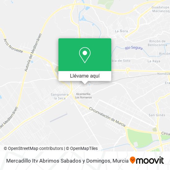 Mapa Mercadillo Itv Abrimos Sabados y Domingos