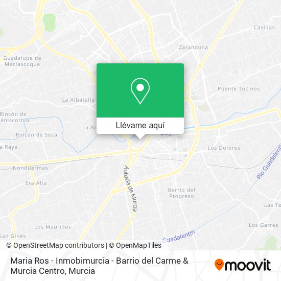Mapa Maria Ros - Inmobimurcia - Barrio del Carme & Murcia Centro