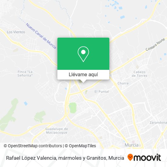 Mapa Rafael López Valencia, mármoles y Granitos