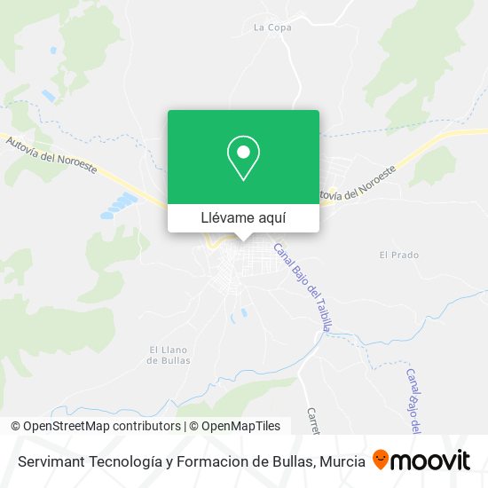 Mapa Servimant Tecnología y Formacion de Bullas