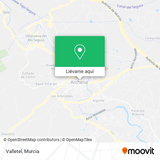 Mapa Valletel