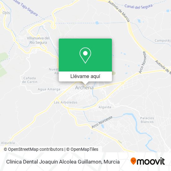 Mapa Clínica Dental Joaquín Alcolea Guillamon