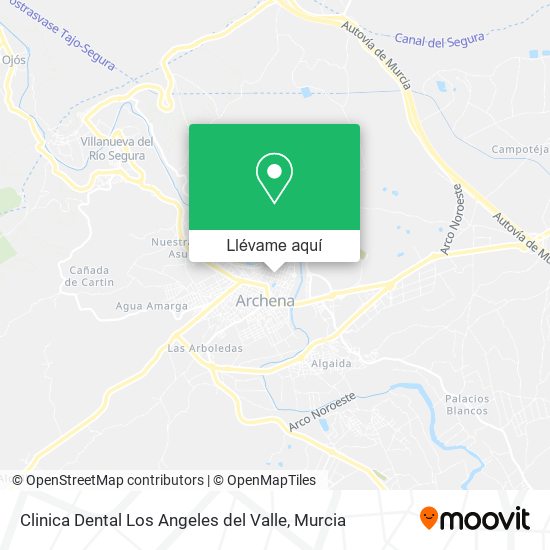 Mapa Clinica Dental Los Angeles del Valle