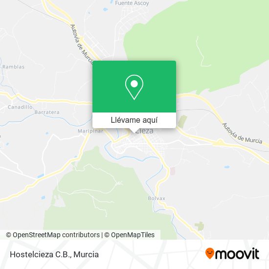 Mapa Hostelcieza C.B.