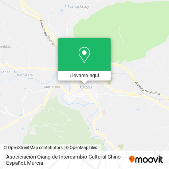 Mapa Asociciación Qiang de Intercambio Cultural Chino-Español