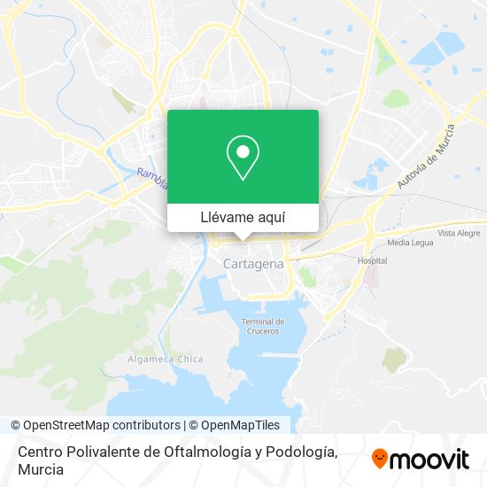 Mapa Centro Polivalente de Oftalmología y Podología