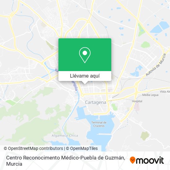 Mapa Centro Reconocimento Médico-Puebla de Guzmán