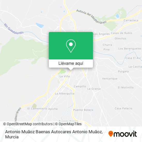 Mapa Antonio Muãoz Baenas Autocares Antonio Muãoz