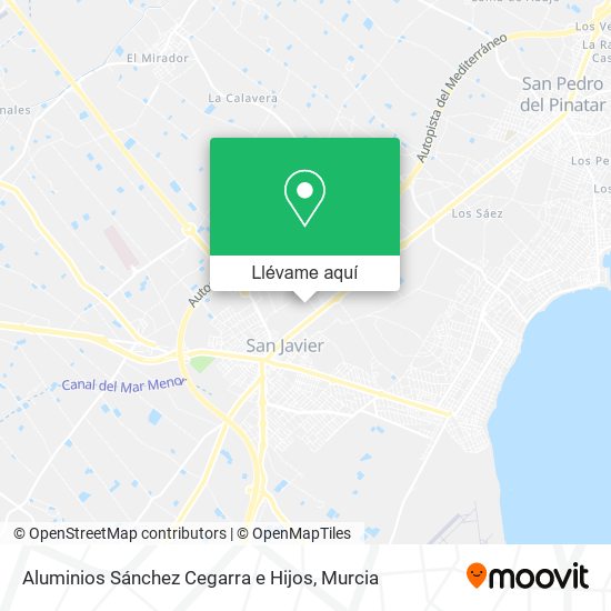 Mapa Aluminios Sánchez Cegarra e Hijos