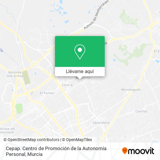 Mapa Cepap. Centro de Promoción de la Autonomía Personal