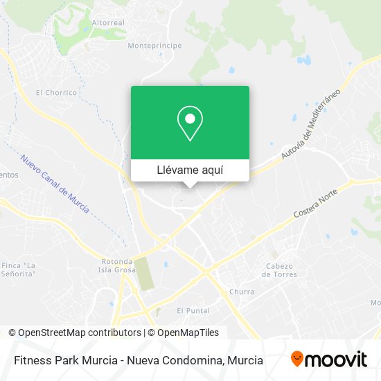 Mapa Fitness Park Murcia - Nueva Condomina