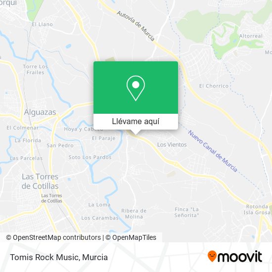 Mapa Tomis Rock Music
