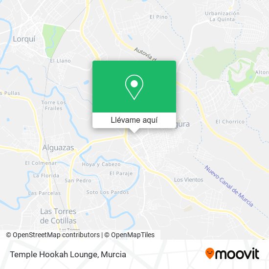 Mapa Temple Hookah Lounge