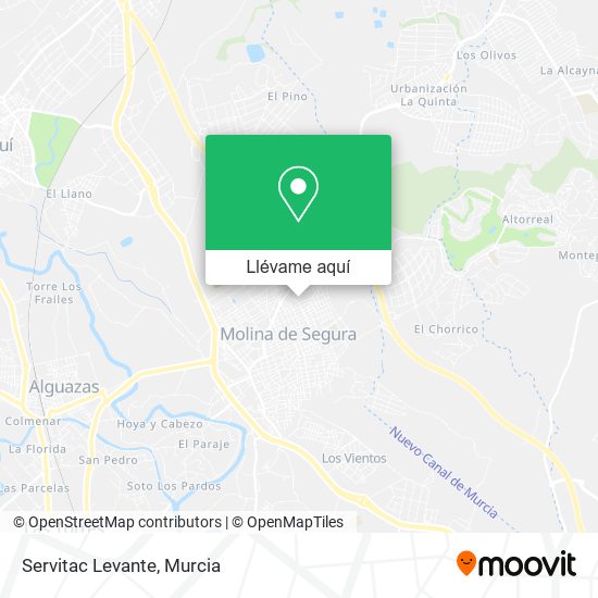 Mapa Servitac Levante