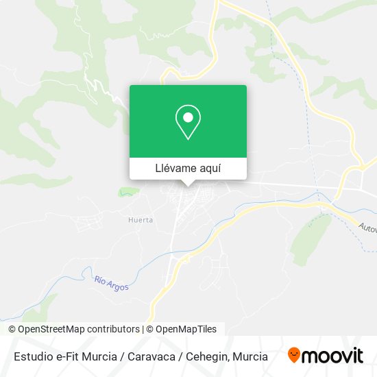 Mapa Estudio e-Fit Murcia / Caravaca / Cehegin