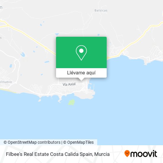 Mapa Filbee's Real Estate Costa Calida Spain