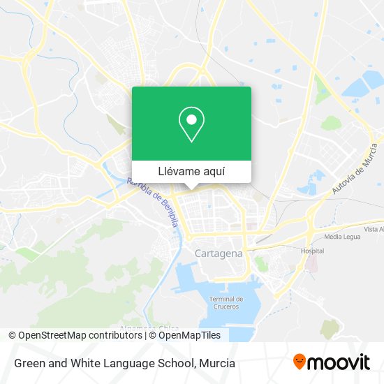 Mapa Green and White Language School