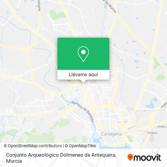Mapa Conjunto Arqueológico Dólmenes de Antequera