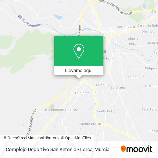 Mapa Complejo Deportivo San Antonio - Lorca