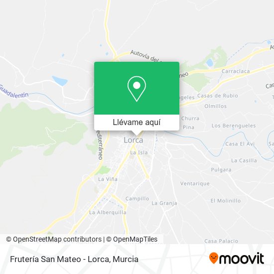 Mapa Frutería San Mateo - Lorca