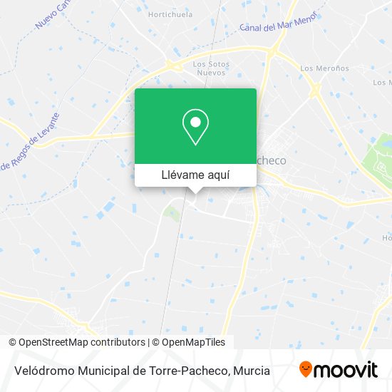 Mapa Velódromo Municipal de Torre-Pacheco