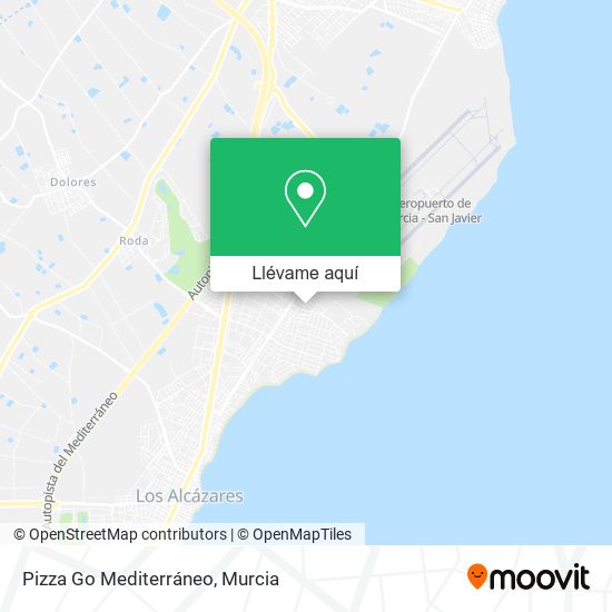 Mapa Pizza Go Mediterráneo