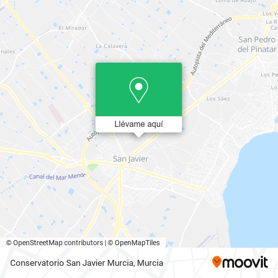 Mapa Conservatorio San Javier Murcia
