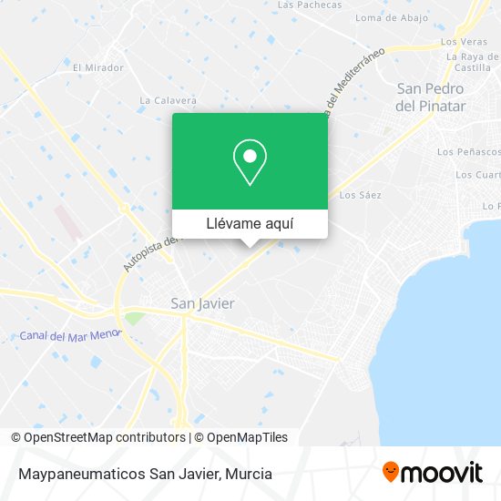 Mapa Maypaneumaticos San Javier