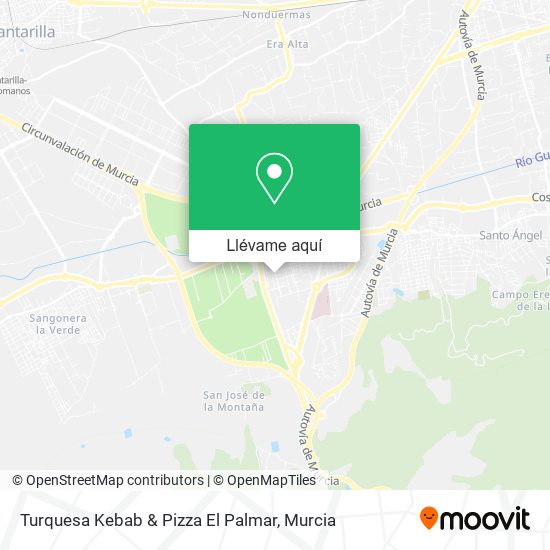 Mapa Turquesa Kebab & Pizza El Palmar