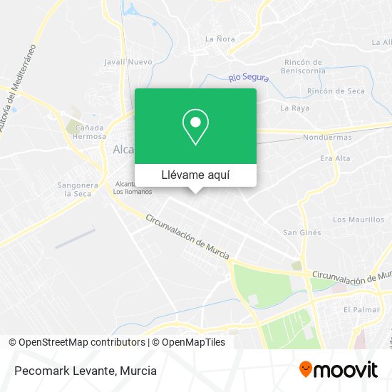 Mapa Pecomark Levante