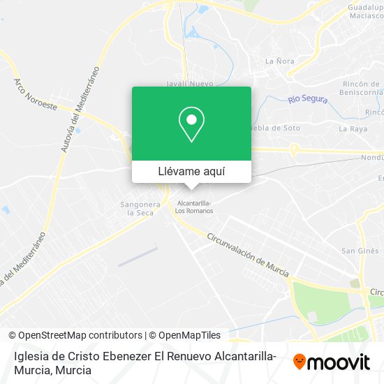 Mapa Iglesia de Cristo Ebenezer El Renuevo Alcantarilla-Murcia