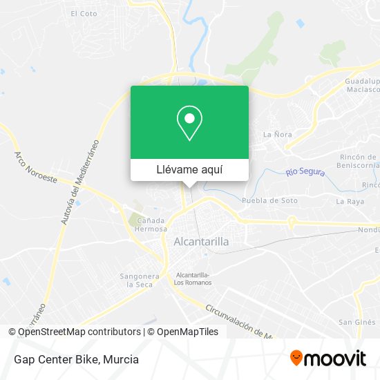 Mapa Gap Center Bike